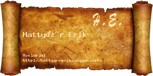 Hattyár Erik névjegykártya